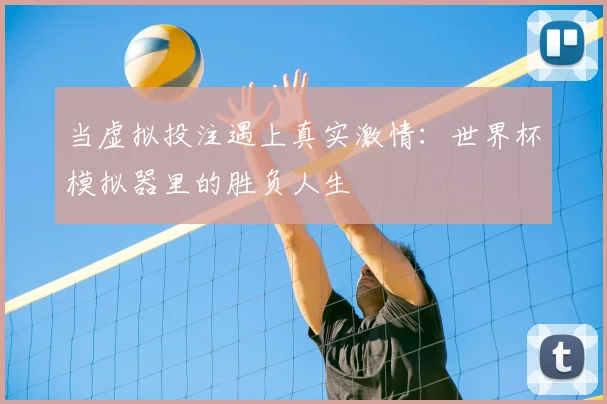 当虚拟投注遇上真实激情：世界杯模拟器里的胜负人生